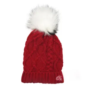 Zoozatz Crimson WSU Cougars Knit Pom Beanie